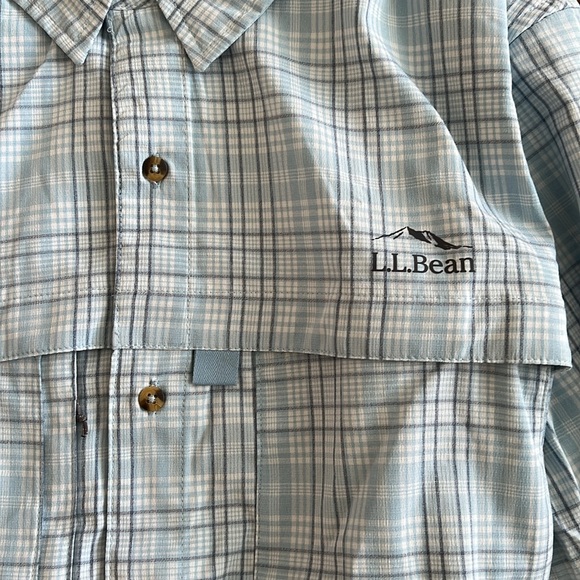 L.L. Bean Tropicwear Long Sleeve Shirt, size Medium Tall - Picture 7 of 8
